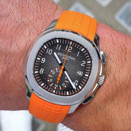2025 Specht & Söhne Luxury Sports Quartz Watch Japan VD53 Chronograph Stainless Steel Watch Rubber Strap Reloj Hombre Waterproof