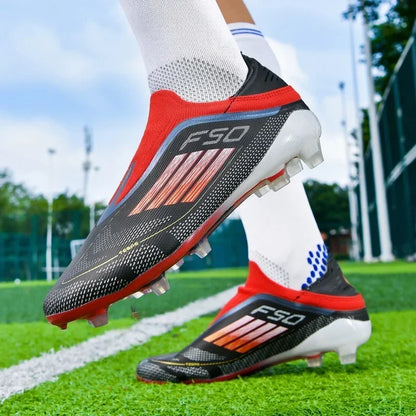 Nouvelles chaussures de football pour hommes, crampons longs antidérapants pour adultes, chaussures de sport pour garçons, crampons d'entraînement en plein air, respirantes et confortables