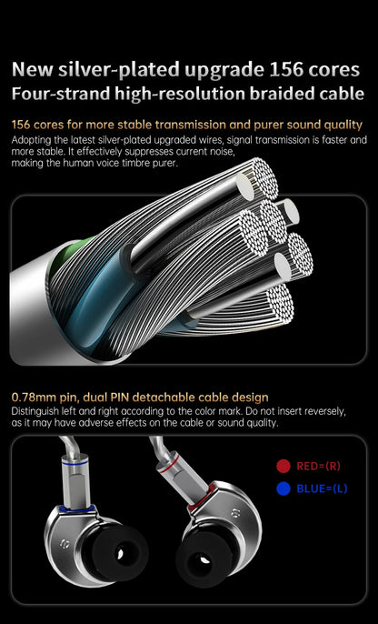 CCA Phoenix HiFi Wired Earphones Metal Alloy In-Ear Headphones with 10mm Dual Magnetic Dynamic Driver for Gaming & Music