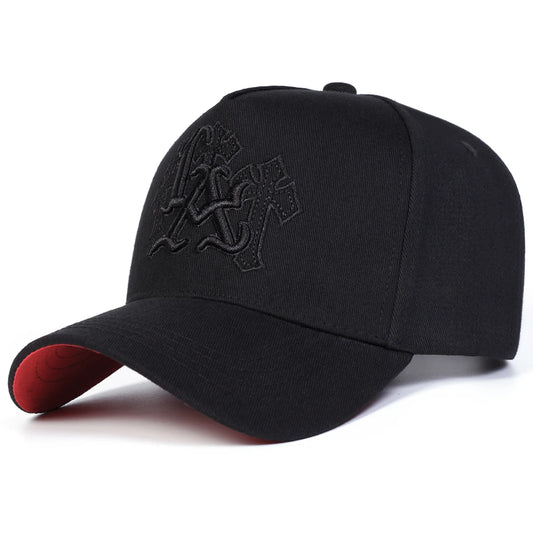 Unisex LA Letter Cross Embroidery Baseball Caps Spring and Autumn Outdoor Adjustable Casual Hats Sunscreen Hat Sports Cap