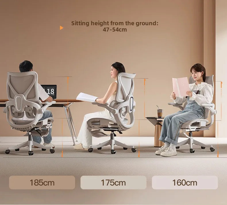 Stable Durable Ergonomic chair Floating wing waist support Computer chair Office chair Back chair Household e-sports chair