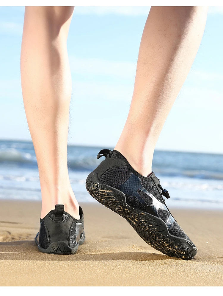 Unisex Wide Toe Barefoot Water Shoes Quick Dry Breathable Soft Sole Beach Aqua Shoes Lightweight Swimming Water Sports Sneakers