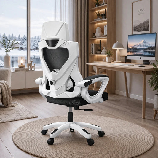 Gaming Chair Mesh Ergonomic Computer Chair with Reclining Backrest, Breathable High Back Desk Chair, Comfortable Office Chair for Gaming