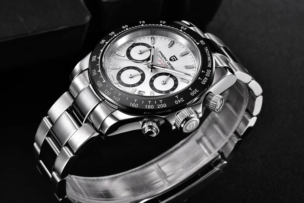 Orologio da uomo PAGANI DESIGN – Modello con quadranti colorati, orologio da polso al quarzo di lusso, cronografo dotato di un movimento