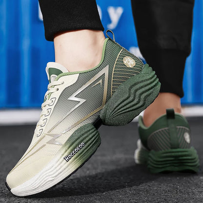 Paire de chaussures de sport professionnelles pour marathon, confortables, de jogging, amortissantes, d’entraînement, à fort rebond, antidérapantes, de course