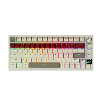 Ajazz AK820 Pro 75% Gasket-mounted Wired/Bluetooth 5.1/2.4G Wireless Mechanical Keyboard with TFT Screen for Win/Mac