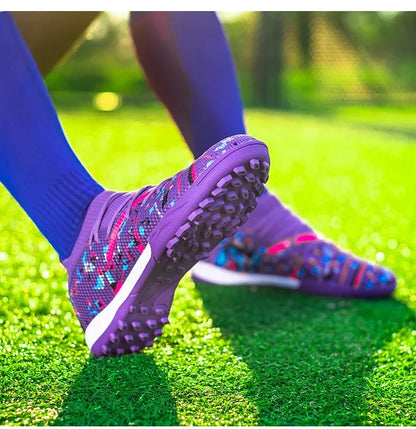 Chaussures de football à pointes longues pour hommes, chaussures de sport d'intérieur, chaussures de football professionnelles, chaussures souples respirantes unisexes, livraison directe