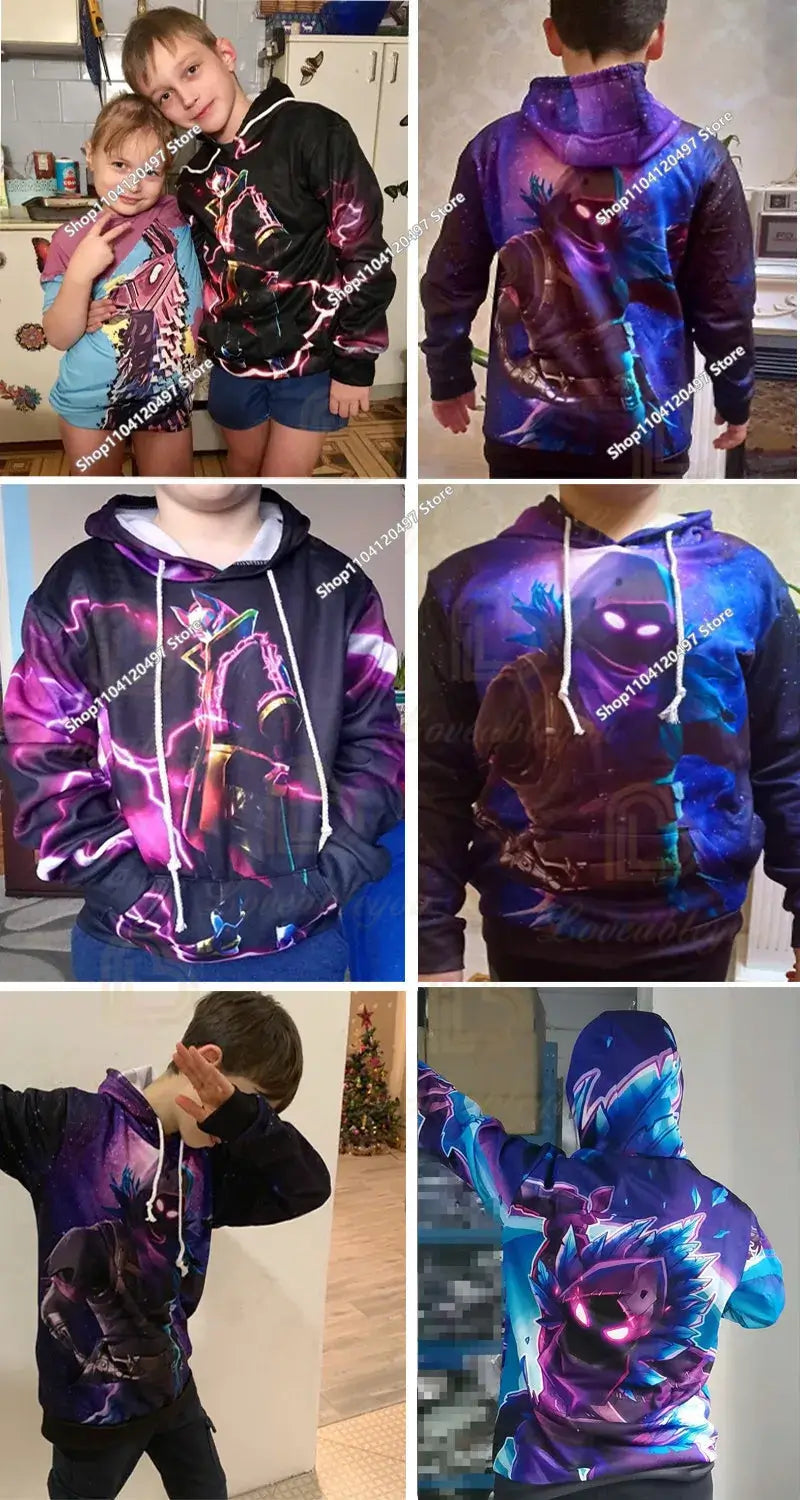 Autumn New Sweatshirt T-shirt  Fortnite 3D Digital Printing Loose Comfortable Hooded Pullover