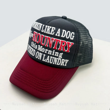 New Unisex Color Block 3D Printed Letter Baseball Hats Sunshade Hip Hop Breathable personal Trucker Caps Mesh Versatile fashion