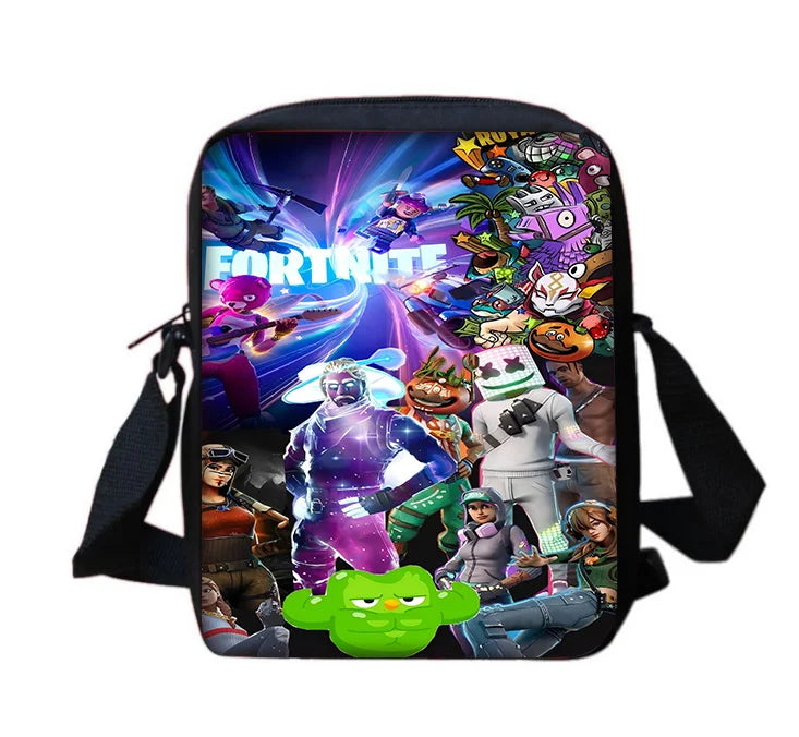 Borsa messenger a tracolla con stampa Game Boy Girls, design per bambini-F-FortniteS, borsa casual a mano per uomo e donna, porta telefono, borsa shopping