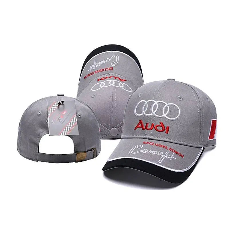 2025 New Audi Fashion Baseball Hat Embroidered Outdoor Mountaineering Hat Cotton Sunscreen Hat Duck Tongue Hat