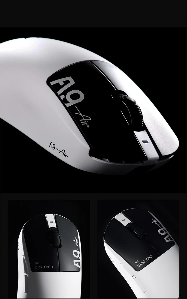 ATK Dragonfly A9 Ultimate bezdrátová herní myš A9 Air PAW3950 ultralehká ergonomická e-sportovní myš pro hráče FPS CSGO A9 Ultra