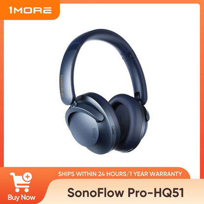 1MORE SonoFlow Pro Wireless Headphones with Active Noise Cancelling, Hi-Res Audio Bluetooth Headphones, 100H Playtime Clear Call Headset