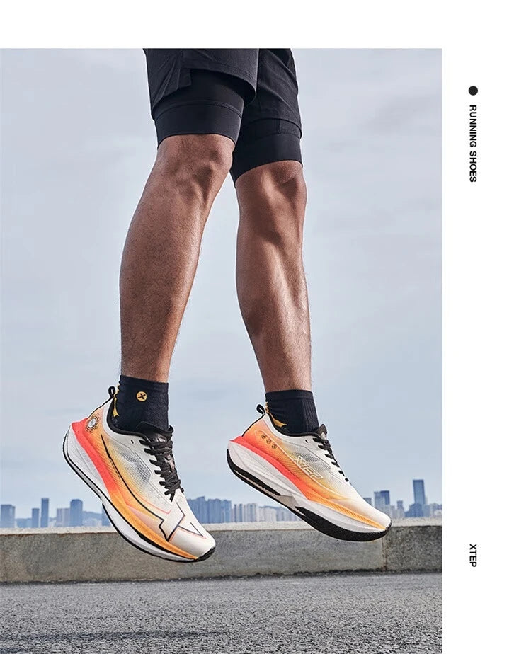 Xtep One Piece Model 2.0/1.0 Men Running Shoes  Autumn Comfortable Stability Cushion Rebound Racing Sneakers 876319110073