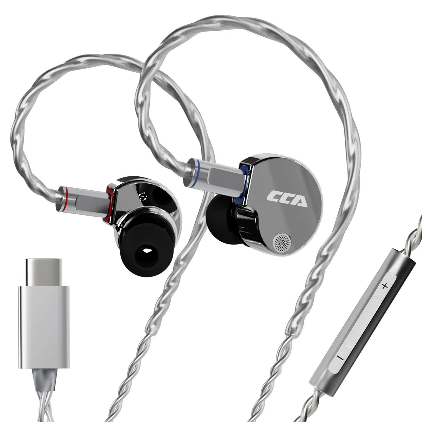 CCA Phoenix HiFi Earphones Dynamic Drive LCP Diaphragm Earphones Noise Cancelling Replaceable 2PIN Cable Gaming Wired Earphone