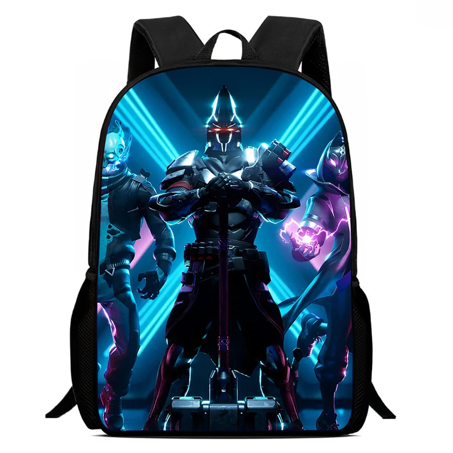 Fortnite Cartoon 15-inch Lightweight Backpack With Adjustable Shoulder Straps Kids Daily School Bag For Boys Girls Age 5-9