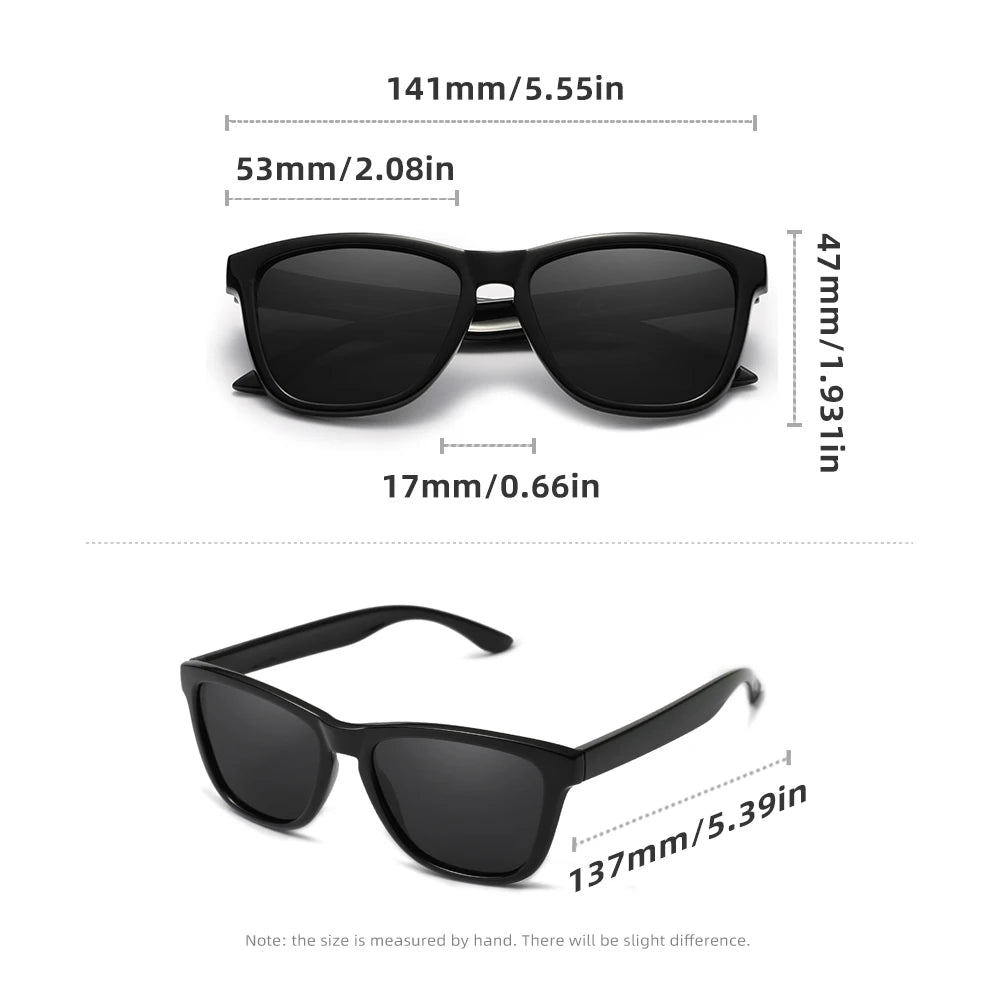 KNGSEVEN Trendy Round Sunglasses Men Women Causal Polarized Anti-UV400 Glasses Outdoor Causal Black Frame Driving Eyewear