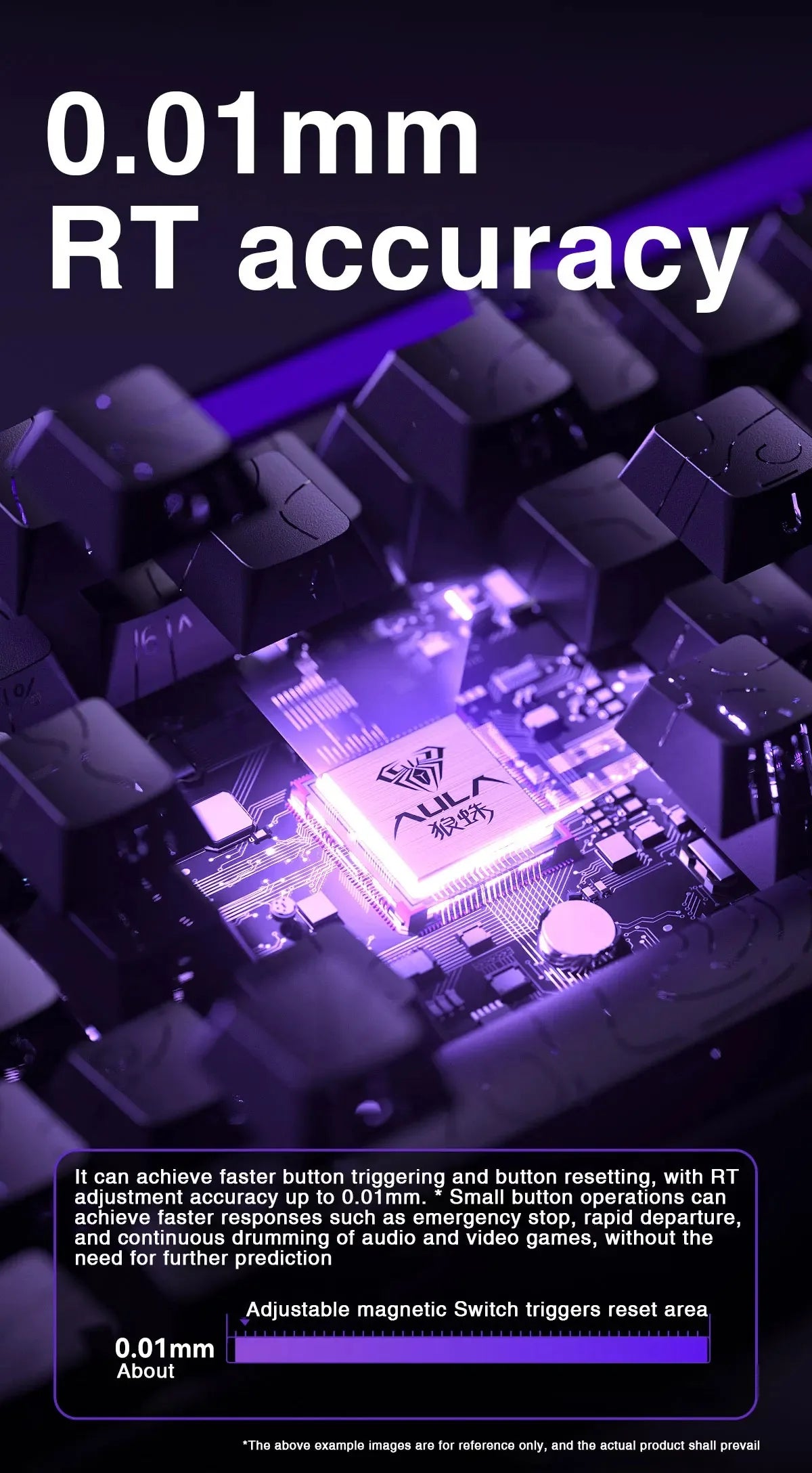 AULA HERO 68HE Magnetic Switch Keyboard RGB Gaming Mechanical Keyboard, 8K Rapid Trigger Wired Gaming Keyboard with Hot-Swappable Magnetic Switches, PBT Keycaps, 68-Key Esports Keyboard