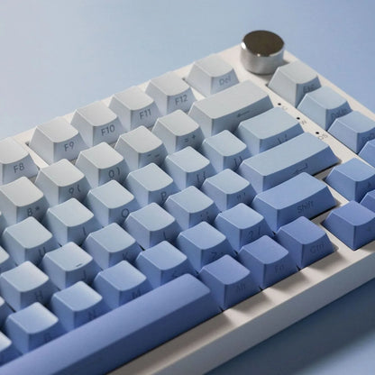 Keycap con stampa laterale 134 tasti profilo Cherry bianco blu sfumato PBT, copritasti per tastiera meccanica gaming AULA F75 Wooting