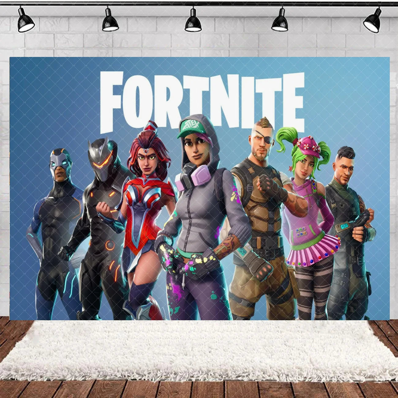 Fortnite Theme Happy Birthday Party Decoration Backdrop Shooting Game Alpaca Llama Supplies Background Baby Shower Kid Gifts
