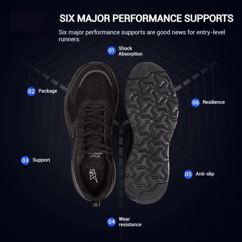 Xtep Men's Running Shoes Sports Shoes Men's Lightweight Shock Absorption Casual Shoes Student Shoes 879119110110