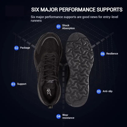 Xtep Men's Running Shoes Sports Shoes Men's Lightweight Shock Absorption Casual Shoes Student Shoes 879119110110