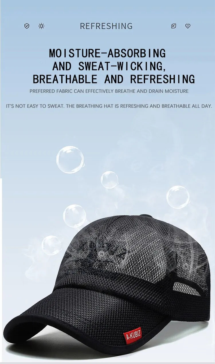 Summer Hats For Men And Women Mesh Baseball Caps Fashion Embroidered Visor Hat Outdoor Embroidered Letter Sun Protection Hat