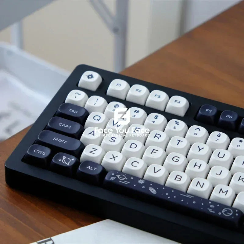 Galaxy Theme Key Cap 129 Keys GMK MOA Profile DYE-SUB PBT Keycap with 1.75U 2U Shift for MX Switch Mechanical Keyboard