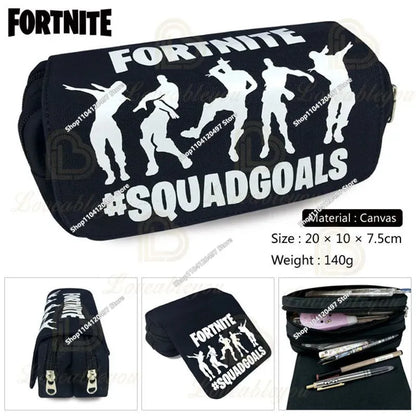 New Fortnite Pencil Case Cartoon Figure Printed Pencil Bags Cute Pencil Cases Boys School Supplies Children Birthday Gifts