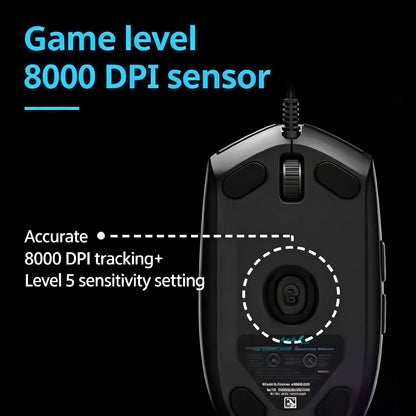 Logitech G102 mus kablet gamingmus 8000DPI optisk effekt e-sport G102 USB-kablet mus med PC