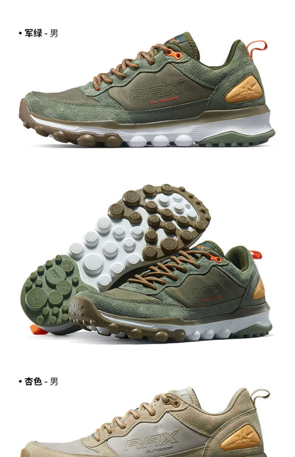 Rax Cowhide Hiking Shoes Men Outdoor Mountain Antiskid Climbing Sneakers Warm Lightweight Trekking Boots Sports Casual Shoes