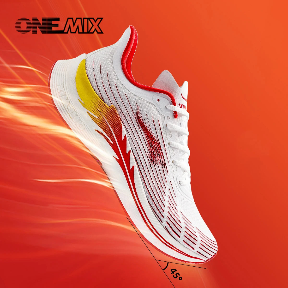 Onemix Nové pánske maratónske bežecké topánky pre ženy – priedušné, ľahké tenisky so šnurovaním, športová obuv, pohodlné, ľahké a mäkké