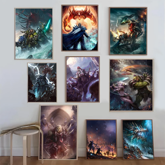 World of Warcraft Game Poster Good Quality Prints and Posters HD Quality Poster Wall Art Painting Study Home Decor