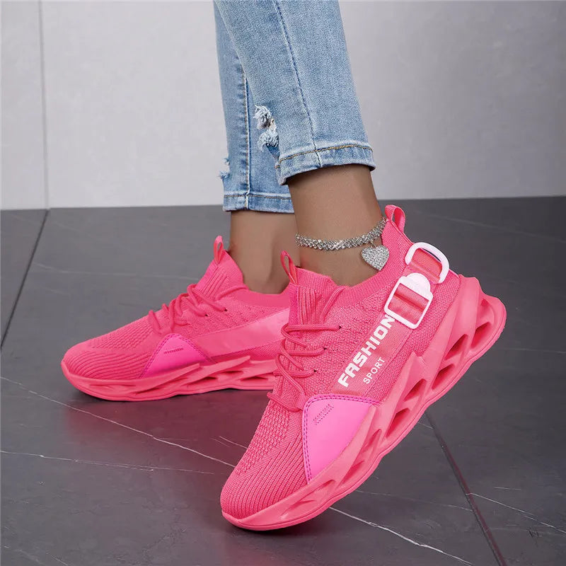 Sneakers casual viola alla moda per donna e uomo, scarpe da corsa Blade, taglie grandi 48, scarpe sportive leggere e traspiranti, sneakers da uomo in rete