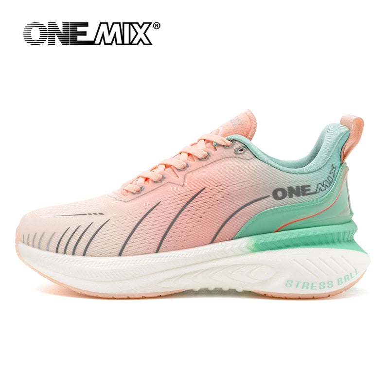 ONEMIX Nouvelles chaussures de course à amorti pour hommes, adaptées aux coureurs intensifs, à lacets, sportives, pour femmes, antidérapantes, d'extérieur, athlétiques, baskets pour hommes