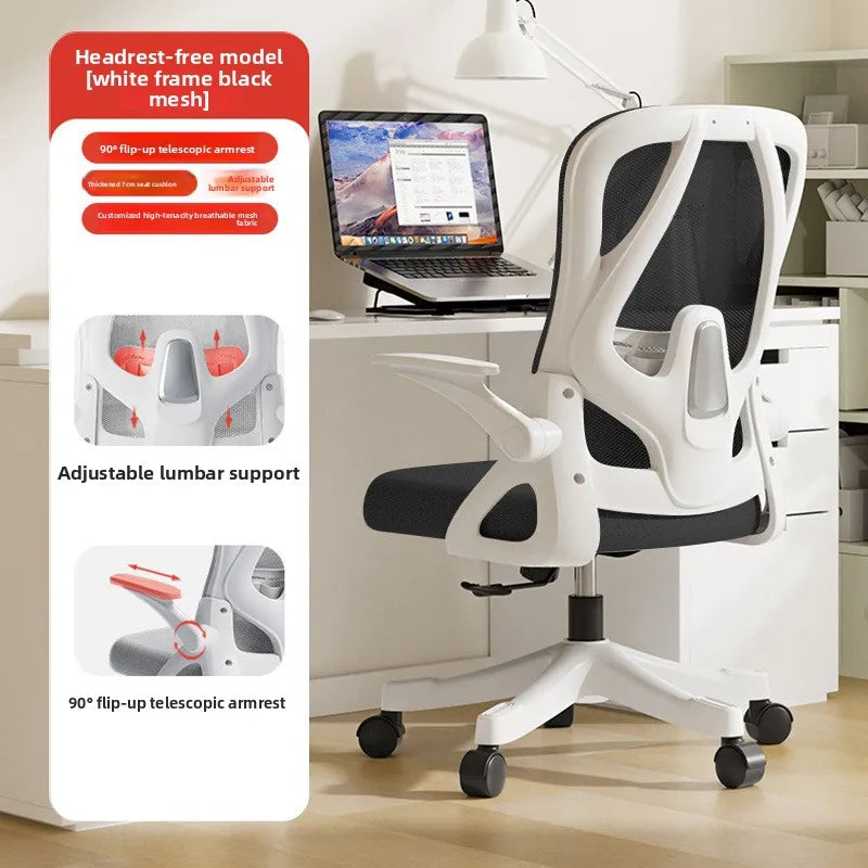 Ergonomic Gaming Chair with Adjustable Height, Comfort Support Cushion, Office Desk Chair for Home, Dorm, Gaming, and Long Hours Use