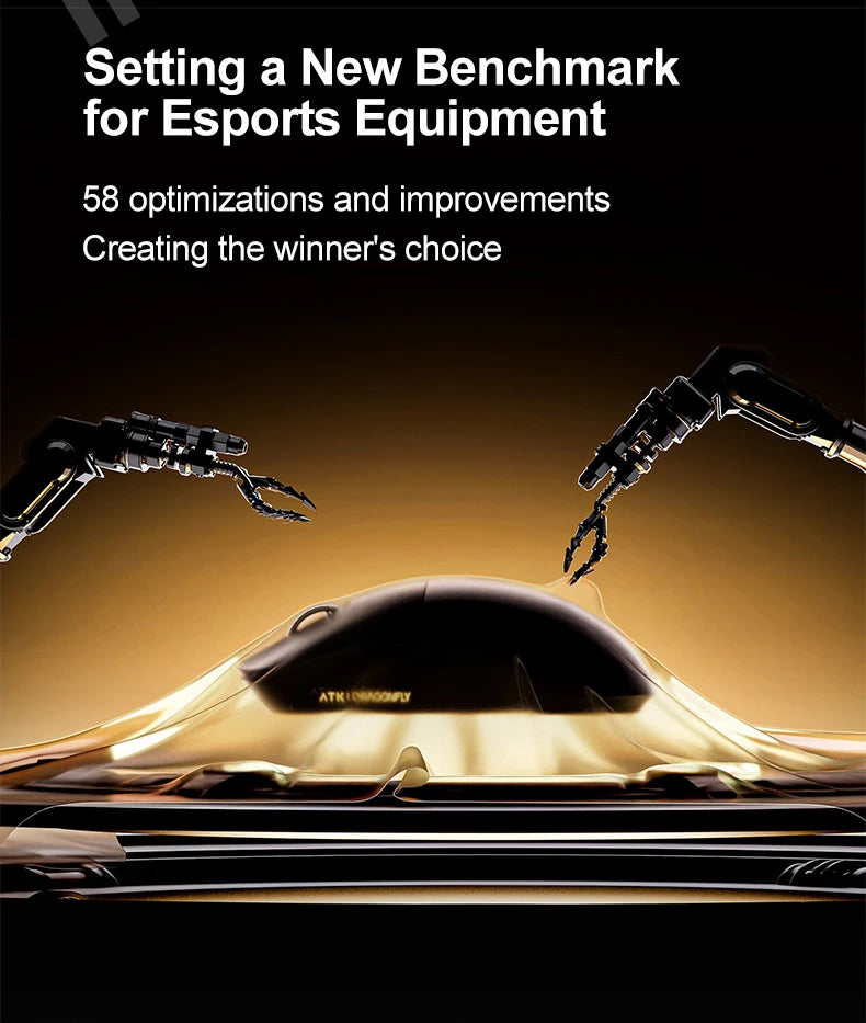 ATK Dragonfly A9 Ultimate trådløs gamingmus A9 Air PAW3950 ultralet ergonomisk e-sportsmus til gamere FPS CSGO A9 Ultra