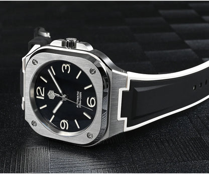 San Martin 40mm Classic Luxury Sport Watch Distinctive Square Case Stainless Steel Men Watch Automatic Mechanical 10 Bar SN0074