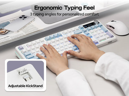EPOMAKER TH99 PRO 96% ANSI US Layout Hot-Swap Wired/Bluetooth/2.4Ghz Wireless Mechanical Keyboard with 10000mAh for PC/Mac