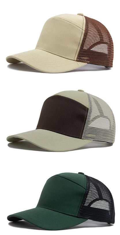 Letní 7panelová baseballová čepice, módní hiphopové síťované čepice, pánské truckerské čepice, kšiltovky, hardtop, snapback, dámské, unisex, cool, nová značka
