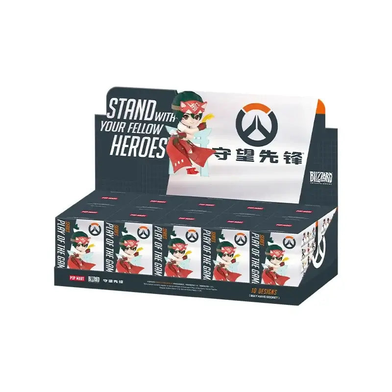 POP MART Seria Overwatch „Play of The Game” – Cutie surpriză originală cu conținut aleatoriu – Figurine drăguțe de anime, ornamente și figurine de acțiune