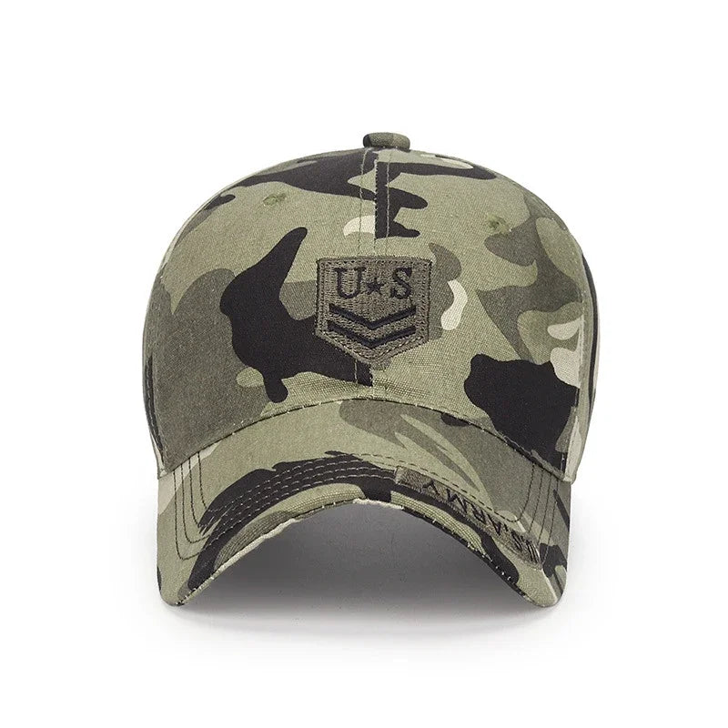 New Spring and Autumn Cotton Soft Top Hat Outdoor Leisure All-Match Sun Visor Baseball Cap Camouflage Duckbill Cap