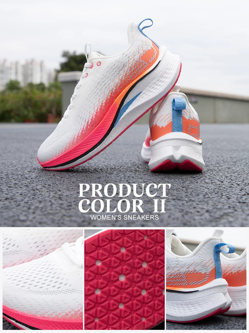 Baasploa Men Running Shoes Professional Training Women Carbon Plate Mesh Breathable Sneakers Male Lightweight Unisex Sport Shoes