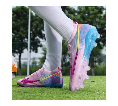 Chaussures de football pour adolescents, adultes, hommes et femmes, crampons universels TF FG tout terrain, chaussures de football avec clous de sol