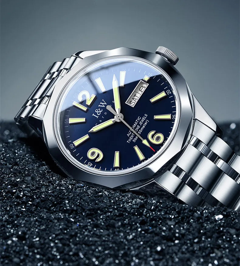 Orologio meccanico di lusso da uomo Reloj CARNIVAL in tungsteno, movimento automatico MIYOTA 8205, impermeabile.
