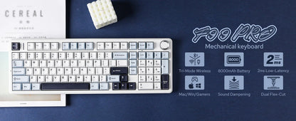 AULA F99 PRO 96% Layout Hot-Swappable Gasket-Mounted Wired/Bluetooth/2.4GHz Wireless Mechanical Keyboard for Mac/Win