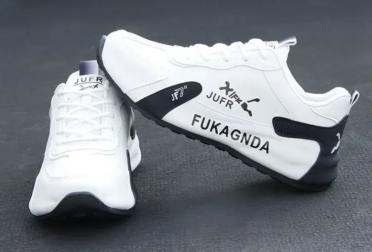 Miesten PU-nahkaiset vedenpitävät lenkkarit, rennot urheilukengät, kevyet, hengittävät, tasapohjaiset, luistamattomat tenniskengät, Zapatillas Hombre