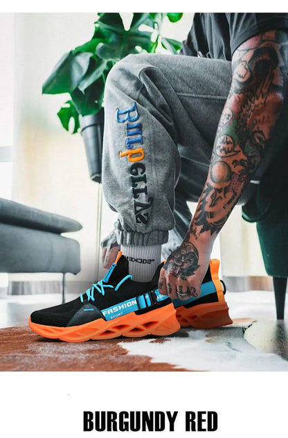 Sneakers casual viola alla moda per donna e uomo, scarpe da corsa Blade, taglie grandi 48, scarpe sportive leggere e traspiranti, sneakers da uomo in rete