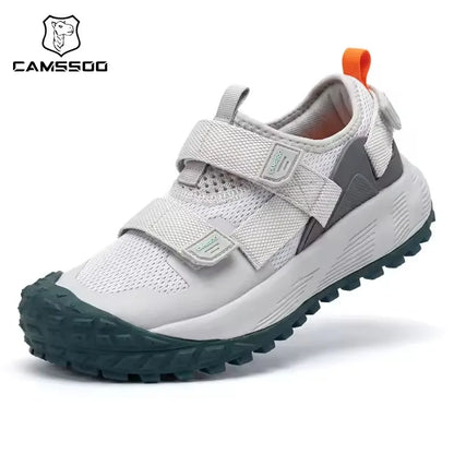 CAMSSOO vandresko til mænd, åndbare sommersko med skridsikker sål, løbesko til rejser, outdoor-sport, stødabsorberende casual støvler og off-road sko
