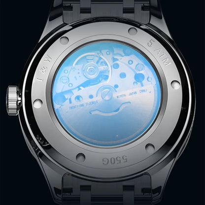 Orologio meccanico di lusso da uomo Reloj CARNIVAL in tungsteno, movimento automatico MIYOTA 8205, impermeabile.